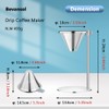 Bevansol Adjustable Stainless Steel Coffee Dripper Stand for Pour Over