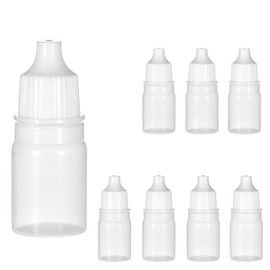 JJUNW 8Pcs Plastic Dropper Bottle, 5ml/0.17oz Eye Dropper Bottle Mini Squeeze Bottle, Thin Tip Empty Plastic Ear Dropper, Refillable Containers with Cap and Plug Empty Travel Size Bottles(5ML)