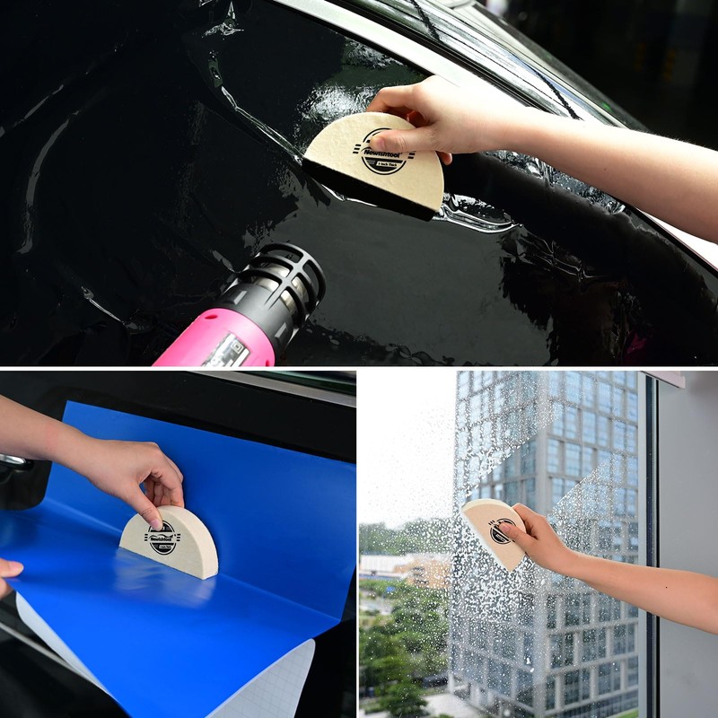 NEWISHTOOL 3 PCS Wool Felt Squeegee Window Tint Tools, 1