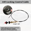 XYgdhqpt VCGTX10/55204 10FT Heavy Duty Vernier Locking Throttle Cable/Adjustable Locking