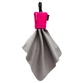 Microfiber Cloth Premium Screen Cleaner - SPUDZ 6x6 Hot Pink with Closable Bottom for Glasses, Camera Lens, Electronics, Phone, TV, Tablet