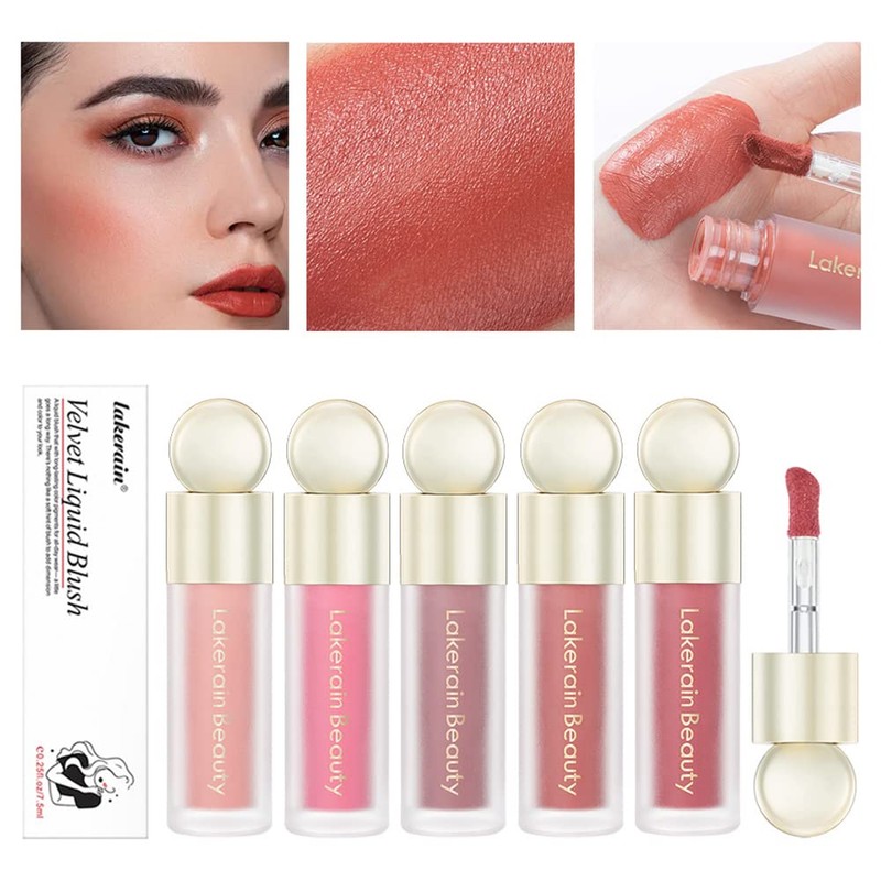 Mysense Liquid Blush, Silky Cream Blush Stick for Cheek Soft