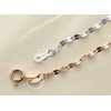 Silver 925 Necklace Shining Cutting Chain Layered Silver 41cm Gold
