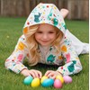 TUIJI Toddler Boys Girls Cartoon Print Zip Jacket Hooded Trench