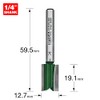 Trend CraftPro Straight Two Flute Router Cutter Bit, 1/4 Inch