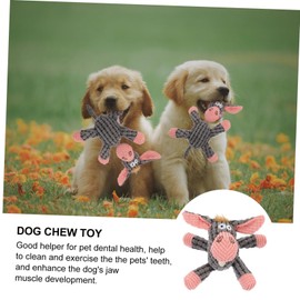 Hohopeti 1pc Teething Small Chew Soft Dog Chew Puppy Squeaky Dogs Dog Interactive Dog Pacifier Chew Dog Pet Bite Dog Treat Chewy Grey Plush