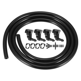 A ABSOPRO Windshield Washer Nozzles No.68260029AA Front Windshield Spray Nozzles Wiper Spray Washer Jet and Fluid Hose for Chrysler 300 2011-2018 (Set of 4)