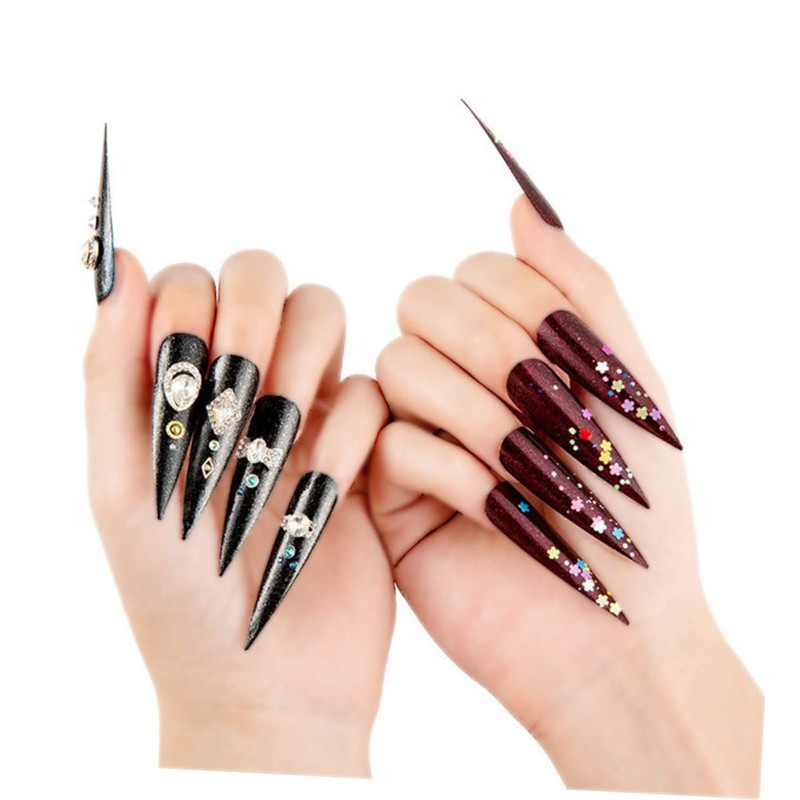 Healvian 2sets Nail Art Display Board Panels Transparent Nail Color