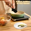 8 Pcs Ceramic Spoon Rest, White, 3.8 x 3.4 x