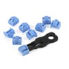 Snblzhef 400Pcs Blue RJ45 Port Ethernet LAN Hub Anti Dust