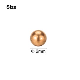 uxcell 300 Pcs Precision Solid Copper Bearing Balls 2mm Pure Copper Ball Spheres for Machinery, Automotive, and DIY (T2 Copper)