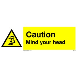 Pack of five - Mind Your Head Sign - 150x50mm - L15