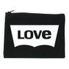 Love Jeans Logo Cosmetic Makeup Bag Black Small