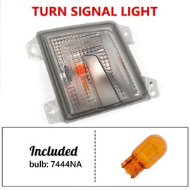 Huray Right Turn Signal Light for Honda Ridgeline 2017 2018 2019 OE Parking Light Assembly Replacement [DOT Certified] [Bulb Included] [HO2531129 | 33300-T6Z-A01]