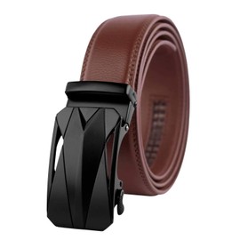 GUBOSS Genuine Cow Leather Belts With Automatic Ratchet Buckle,Classic and Retro Fashion Designs 110-130CM