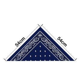 WedDecor Navy Blue Bandana For Men Women Cotton Unisex Paisley Head Scarf Wide Headband Fashion Accessory for Riding, Motorcycling, Hiking, Fishing, Outdoor Activities, 54cm