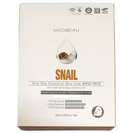 속건조를 잡고 피부결 촉촉하게 달팽이 마스크팩 10입 Snail Mask Pack 10 Sheets for Intensive Hydration and Smooth Skin Texture