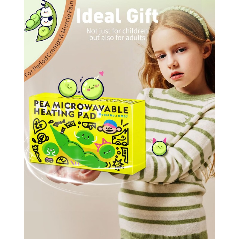 COMOIL Peas in a Pod Plush Microwave Heating Pad -