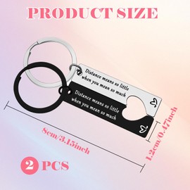 Gifts for Him - Couple Anniversary Keychains, Long-Distance Relationship Gift, Cute Boyfriend Girlfriend Gifts, Wedding, Birthday, Graduation Gifts, Stainless Steel, Durable, Drive Safe Keychain