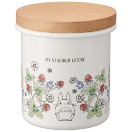 Skater ENC8-A Enameled Canister with Wooden Lid, 25.4 fl oz (750 ml), My Neighbor Totoro