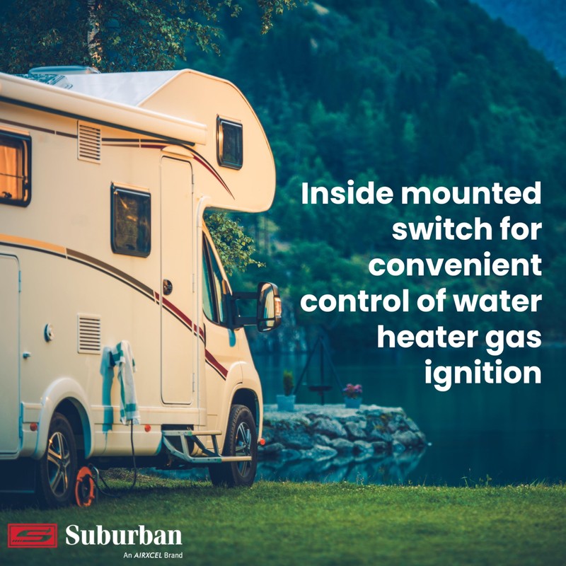 Suburban Single Water Heater ON/OFF Wall Switch - RV Interior
