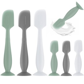 6Pack Baby Diaper Cream Spatula,Soft Silicone Diaper Cream Applicator,Butt Paste Spatula Diaper Cream Brush for Newborn Baby, 3xLarge Size 3xSmall Size(Green/Gray/White)