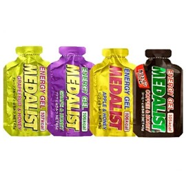 MEDALIST Medalist Energy Gel Trial 4-Piece Set of 4 Flavors (1 Apple, Grape x 1, Grapefruit x 1, Coffee x 1) (Includes Original Supplementary Meal Instructions) [sotoaso Original Set, Trail Running, Marathon, Bicycle, Triathlon, Action Meal, Supplement Meal]