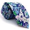 S&W SHLAX&WING Men's Cotton Necktie, Skinny Necktie, Long Thin Print,