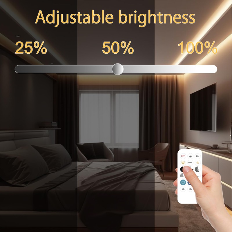 AXMOTUT COB LED Strip Lights with Remote, 24V 9.84ft Warm
