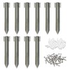 Metal Sleeper Stake,10pcs 15 Inch Landscap Edging Anchoring Spikes,Fixing Pegs