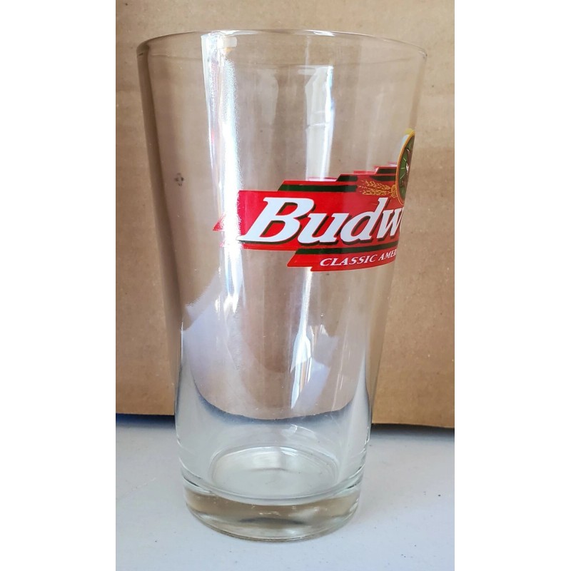 Budweiser Classic American Lager Beer Glass Pint