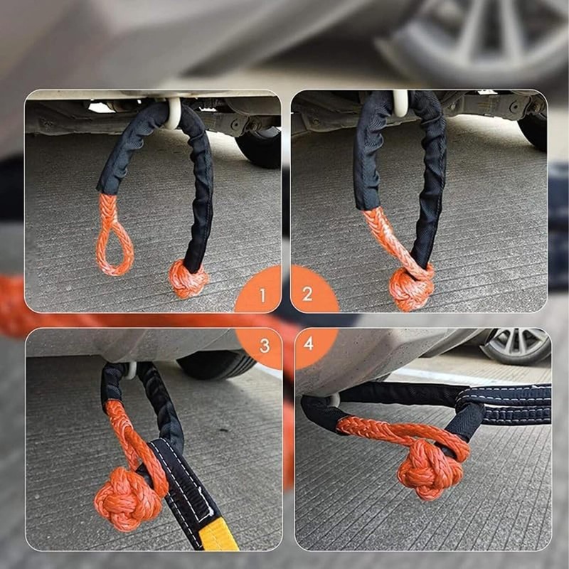 Soft Release Buckles Set of 2 Tow Rope Car Tow