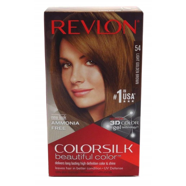 Revlon ColorSilk Hair Color 54 Light Golden Brown 1 Each ( Pack of 3)