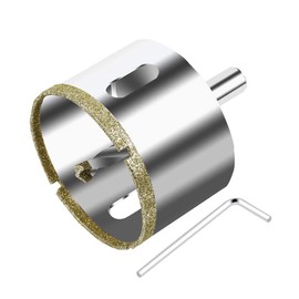 ASNOMY 2-3/8 Inch Diamond Hole Saw with Pilot Drill Bit, Diamond Tip Coated Hole Saw with Guiding Drill Bit for Glass Ceramic Marble Porcelain Tile Granite Quartz