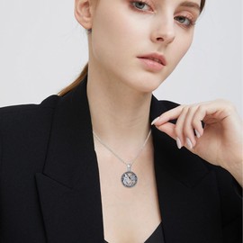 TRISHULA Horse Necklace for Women, 925 Sterling Silver Girls with Horse Oxidation Pendant Horse Jewelry Gift for Mom Daughter Christmas Birthday