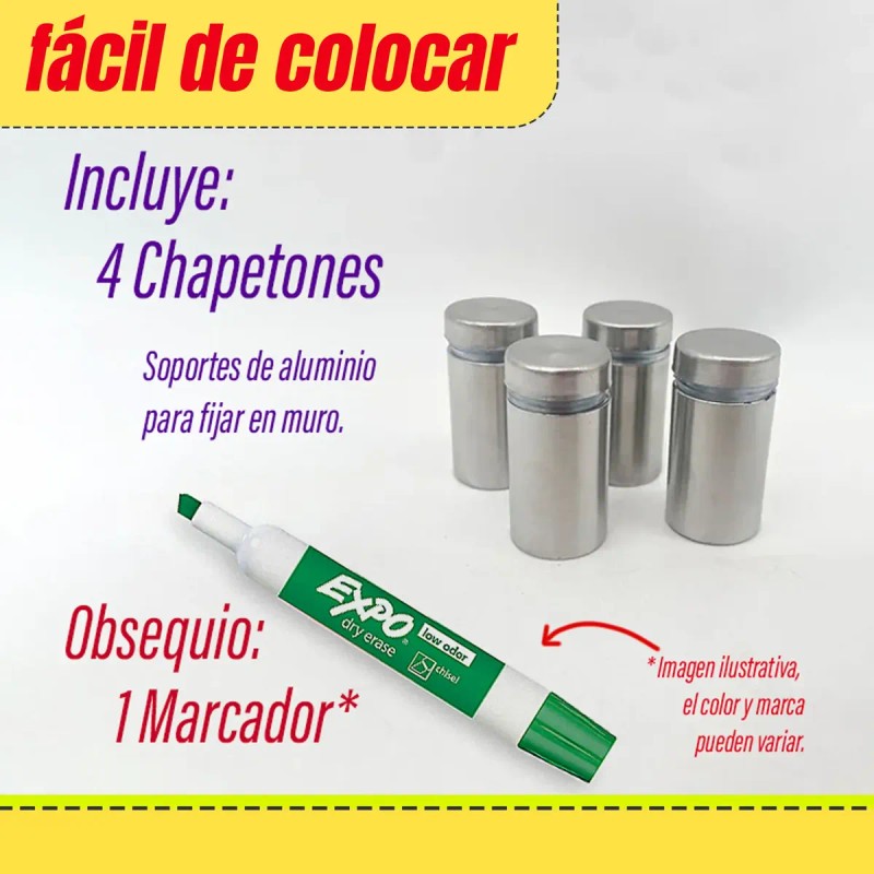 Planificador Mensual Acrílico Modelo A Elegir 60x40cm Grande