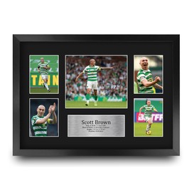 HWC Trading FR A3 Scott Brown Celtic Printed Memorabilia Signed Autograph Photograph Display for Football Fans and Supporters - A3 Framed