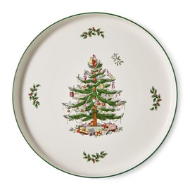 Spode Christmas Tree Lazy Susan - Non Skid 360 Degree Rotation, Holiday Space Saver for Kitchen, Cabinet, Pantry, Rotating Spice Rack Organization for Easy Access, Festive Entertaining