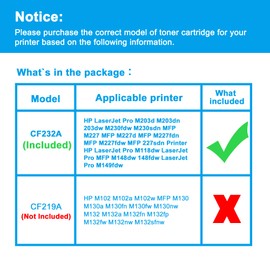 LCL Compatible Drum Unit Replacement for HP 32A CF232A for HP LaserJet Pro M203d M203dn 203dw M230fdw M230sdn MFP M227 MFP M227d MFP M227fdn MFP M227fdw M118dw Pro M149fdw MFP M148dw Printer (1-Pack)