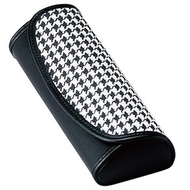 Megan 2925-01 Houndstooth Pattern Cute Glasses Case, Black