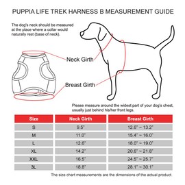 Puppia PLRA-HB9323-OR-S Type B Trek Harness, Orange, Small