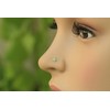 Tiny 3mm Green Opal Nose stud Piercing 22 gauge -