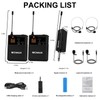 MICNAUX Wireless Lapel Microphone System with Headset & Lavalier Mics,