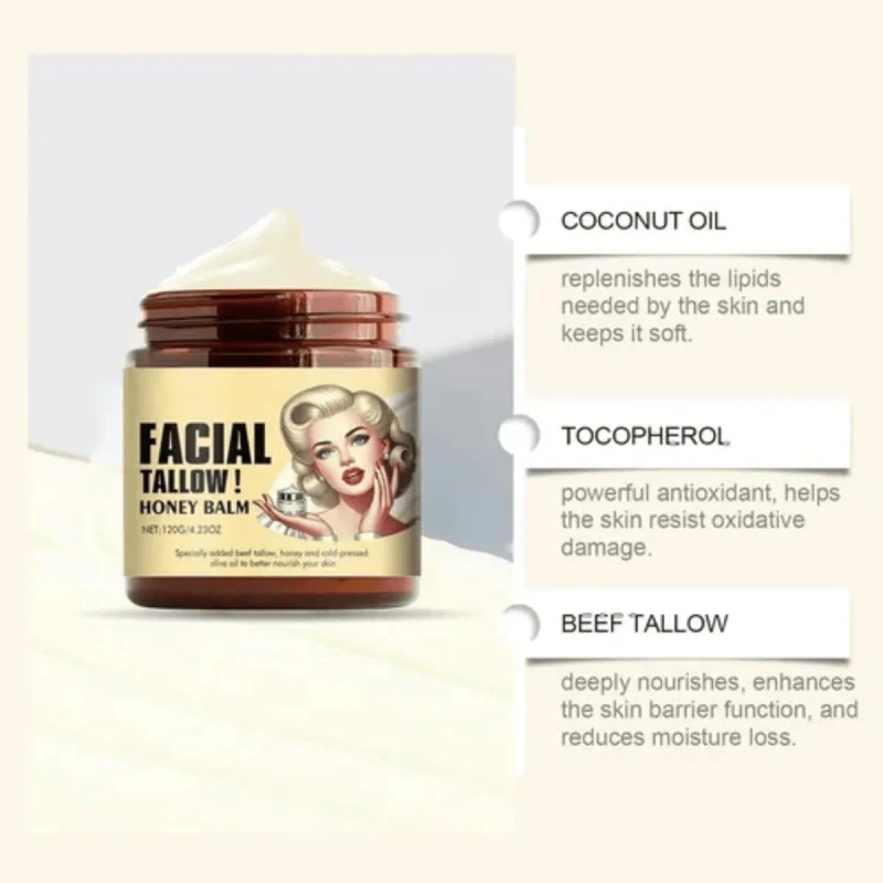 2pcs Bálsamo Sebo Res Batido Miel Crema Facial