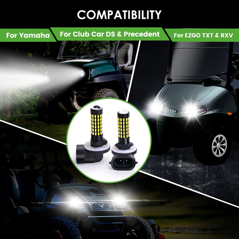 10L0L 881 Golf Cart Headlight Bulb Lights for EZGO Club