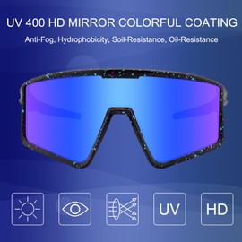Xiyalai Cycling Glasses for Men Women, Sports Sunglasses for Youth Baseball, Running, Mountain Biking and Fishing Goggles