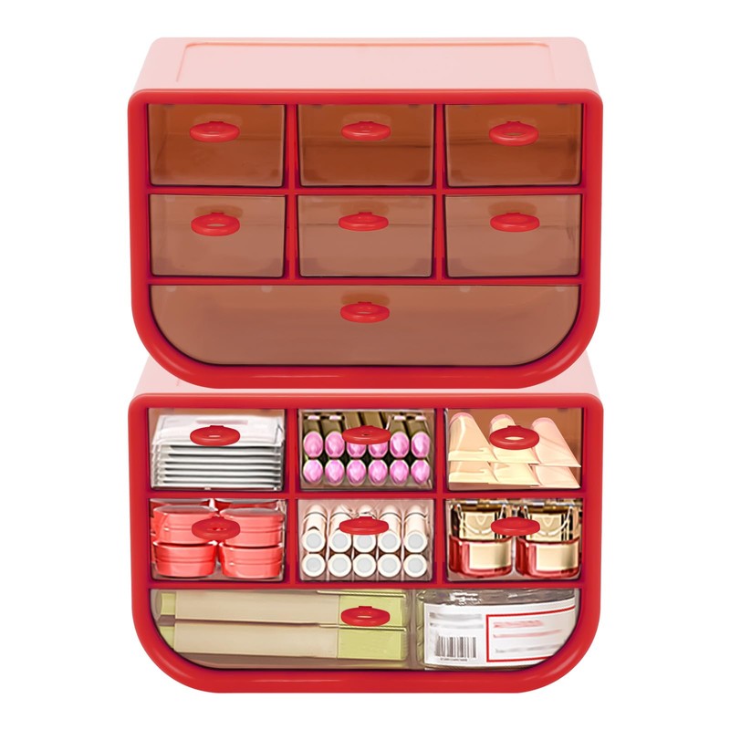 Tefola 2Pcs Multifunctional Desk Storage Organizer,3 Tier Desk Top Organizers