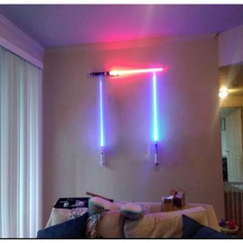 MANNIFEN Lightsaber Stand Wall Display, Lightsaber Holder Wall Mount, Acrylic Lightsaber Rack Wall Display Rack Suitable for Swords, Light Saber Transparent