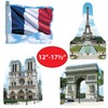 Beistle French Theme Cutouts, 8-Count, Iconic International Paris Party Decorations,