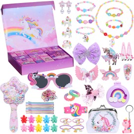 Raveparty Unicorn Advent Calendar 2024, Girls Advent Calendar, Christmas Advent Calendar 2024 Girls with 24 Days Countdown Unicorn Accessories for Girl Advent Calendar 2024 (Pink)